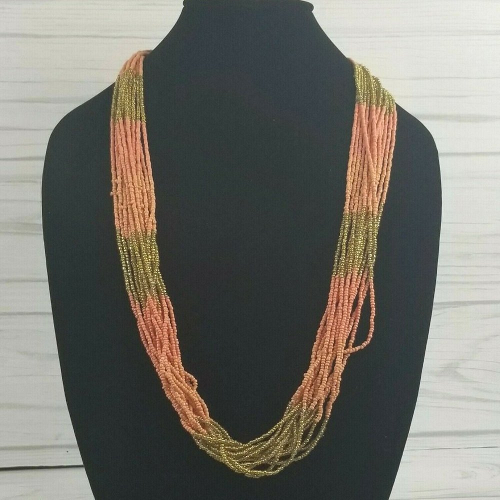 Multi-stranded Seed Beaded Necklace A3